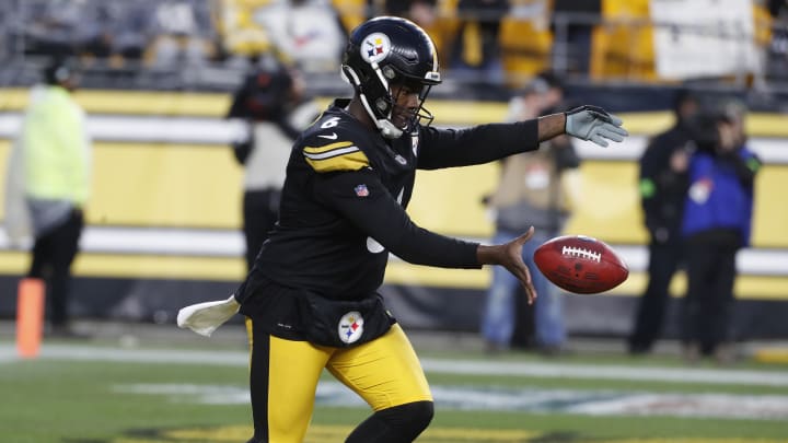 Dec 3, 2023; Pittsburgh, Pennsylvania, USA;  Pittsburgh Steelers punter Pressley Harvin III (6) punts the ball to the Arizona Cardinals during the fourth quarter at Acrisure Stadium. Mandatory Credit: Charles LeClaire-USA TODAY Sports