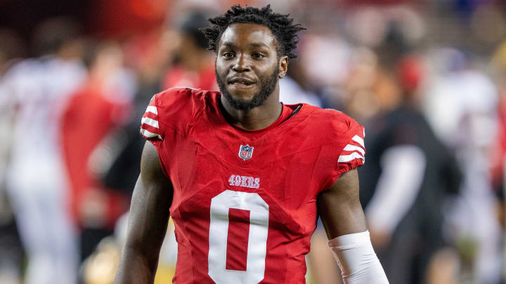 August 19, 2023; Santa Clara, California, USA; San Francisco 49ers cornerback Samuel Womack III (0) after the game against the Denver Broncos at Levi's Stadium. Mandatory Credit: Kyle Terada-USA TODAY Sports