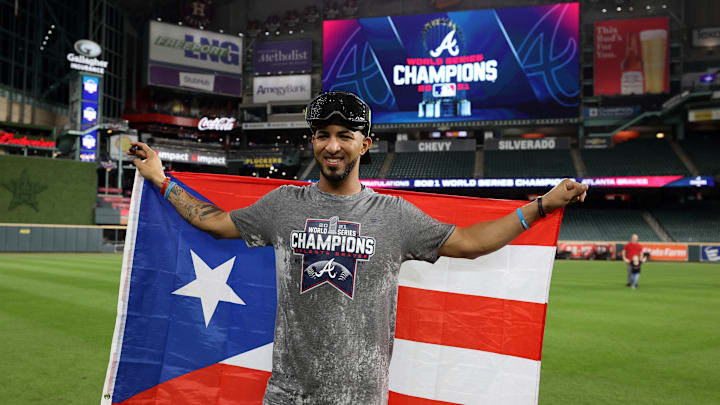 Eddie Rosario ganó la Serie Mundial con los Bravos en 2021