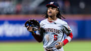 CJ Abrams debutó en la Major League Baseball el 8 de abril de 2022