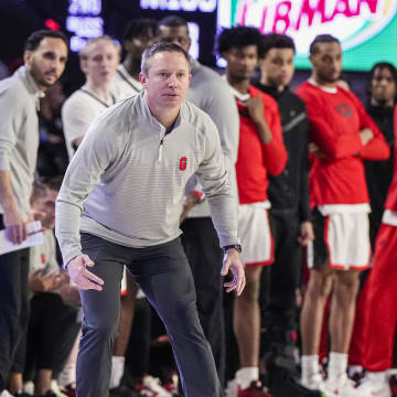 Mar 5, 2024; Athens, Georgia, USA; Georgia Bulldogs head coach Mike White reacts on the sideline against the Mississippi Rebels during the second half at Stegeman Coliseum. Mandatory Credit: Dale Zanine-USA TODAY Sports