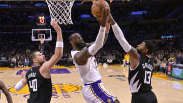 Ivica Zubac, LeBron James, Paul George, LA Clippers