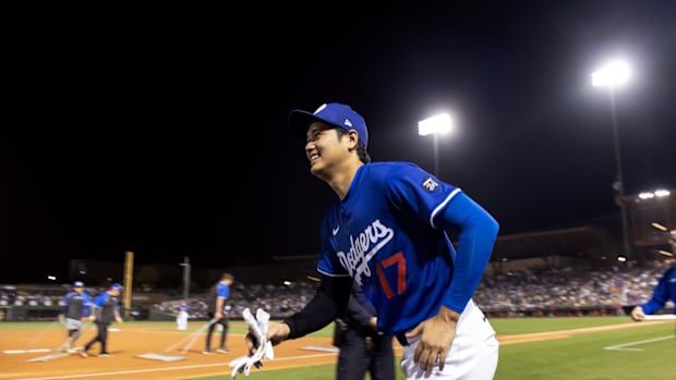 Los Angeles Dodgers designated hitter Shohei Ohtani (17) against the Los Angeles Angels 