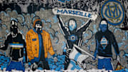 Le tifo des supporters marseillais avant le Classique.