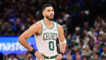 Boston Celtics star Jayson Tatum (0).