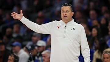 Texas Longhorns head coach Sean Miller reacts to a play against the Duke Blue Devils during the first half of the Dick Vitale’s Invitational game at Spectrum Center.