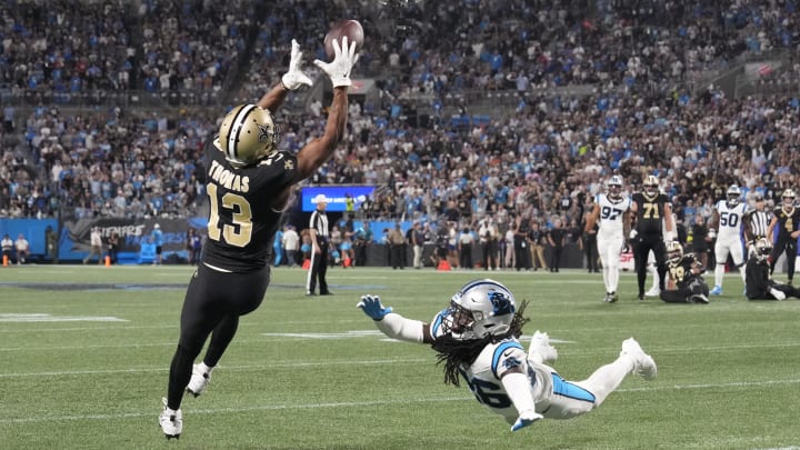 Sep 18, 2023; Charlotte, North Carolina, USA; New Orleans Saints wide receiver Michael Thomas (13)