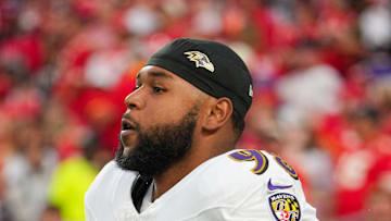 Baltimore Ravens nose tackle Travis Jones