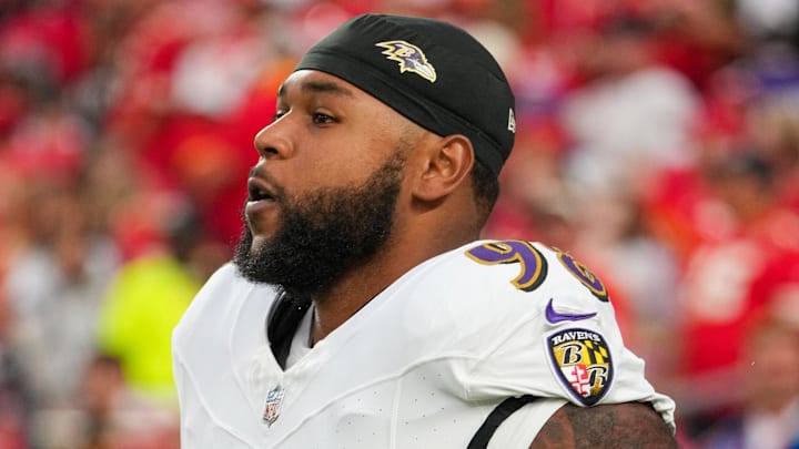 Baltimore Ravens defensive tackle Travis Jones