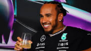 May 2, 2024; Miami Gardens, Florida, USA;  Mercedes driver Lewis Hamilton (44) during a press conference in advance of the Miami Grand Prix at the Miami International Autodrome. Mandatory Credit: John David Mercer-USA TODAY Sports