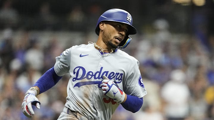 Los Angeles Dodgers right fielder Mookie Betts. Los Angeles Dodgers right fielder Mookie Betts.