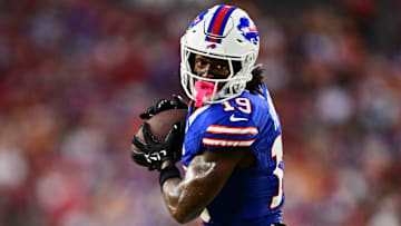 Former Penn State wide receiver KJ Hamler during the Buffalo Bills v. Tampa Bay Buccaneers NFL Preseason game