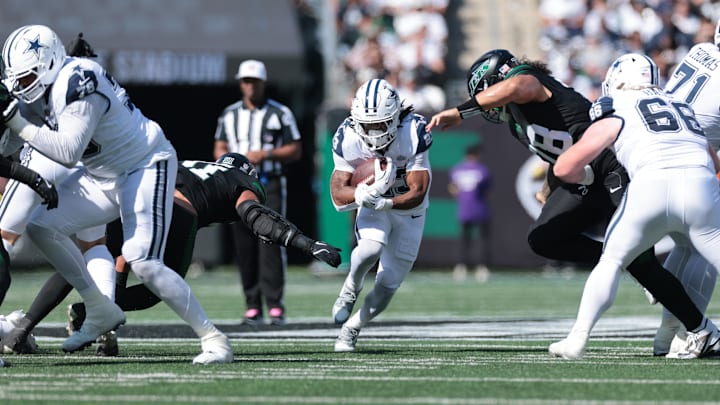 Dallas Cowboys running back Jaydon Blue. Dallas Cowboys running back Jaydon Blue.