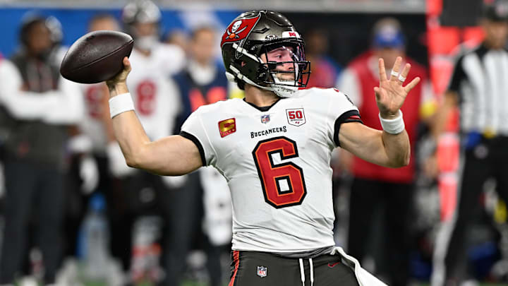 Baker Mayfield was unsatisfied with the officiating in the Buccaneers' loss to the Lions. Baker Mayfield was unsatisfied with the officiating in the Buccaneers' loss to the Lions.