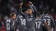 It was thumbs up for Kylian Mbappe and Real Madrid on Saturday night