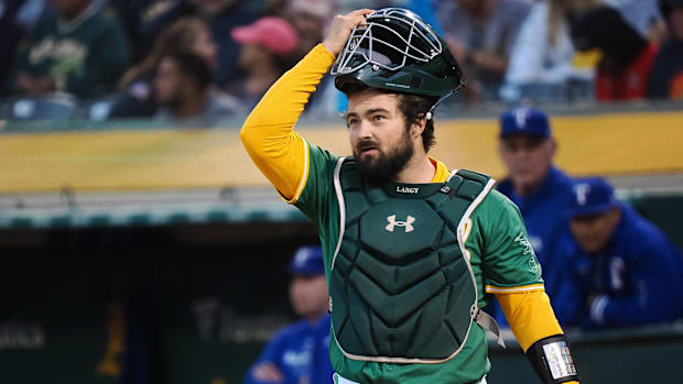Oakland Athletics catcher Shea Langeliers