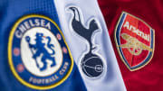 The Chelsea, Arsenal and Tottenham Hotspur Club Crests