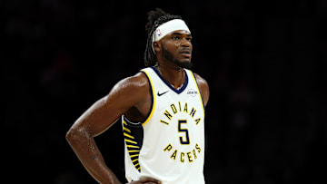 Indiana Pacers forward Jarace Walker (5) during a game against the Minnesota Timberwolves.