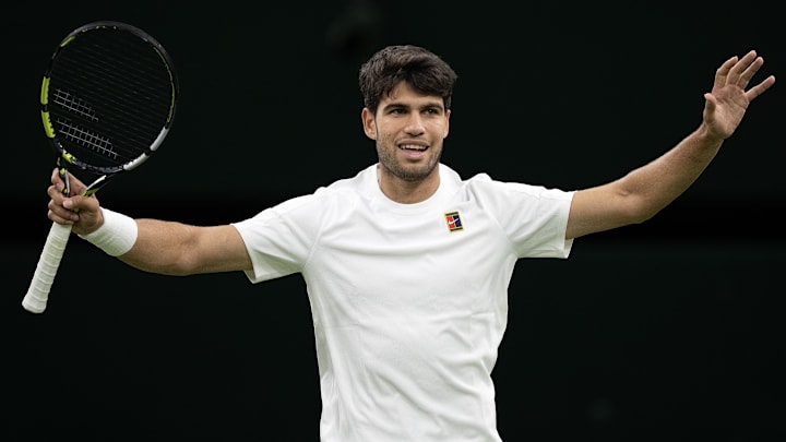 Carlos Alcaraz is competing for a three-peat at Wimbledon Carlos Alcaraz is competing for a three-peat at Wimbledon