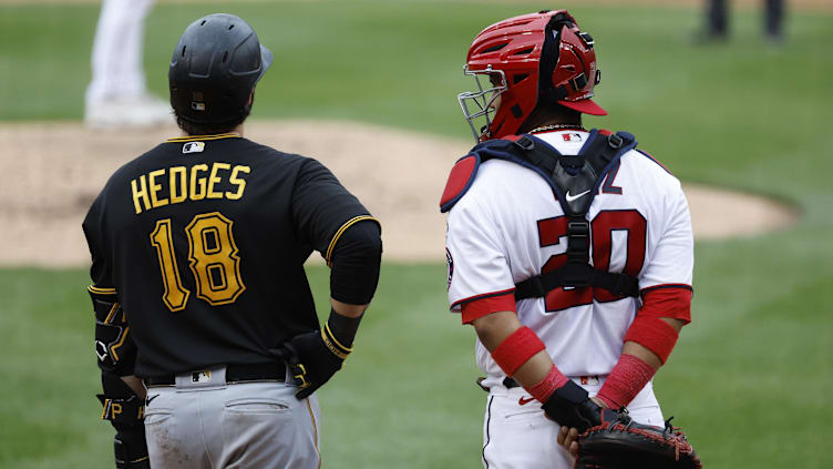 Pittsburgh Pirates catcher Austin Hedges (18)