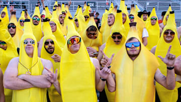 Oct 18, 2025; Stillwater, Oklahoma, USA; Student fans prior to the game between the Oklahoma State Cowboys and the Cincinnati Bearcats at Boone Pickens Stadium. Mandatory Credit: William Purnell-Imagn Images