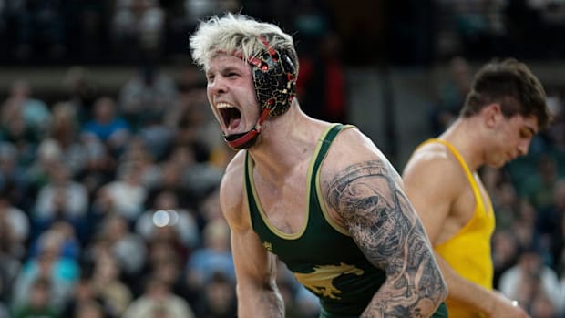 Harvey Ludington - Brick Memorial wrestling.