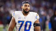Los Angeles Chargers offensive tackle Rashawn Slater against the Arizona Cardinals at State Farm Stadium.