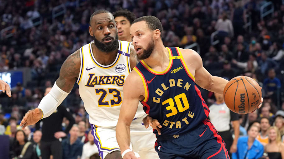The Lakers and LeBron James will face the Warriors and Stephen Curry on opening night. | Darren Yamashita-Imagn Images
