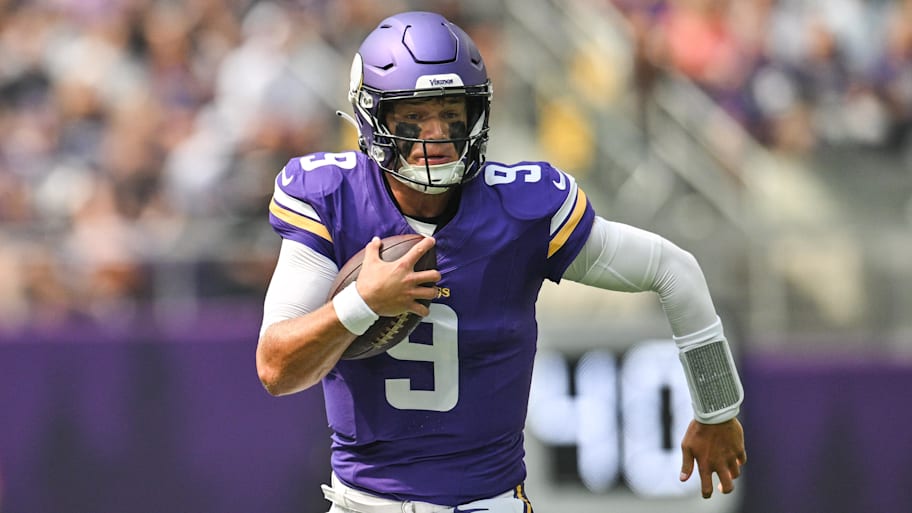 J.J. McCarthy will take the starting reins in Minnesota, but will burdened with the expectations of competing for a Super Bowl in his first season. | Jeffrey Becker-Imagn Images