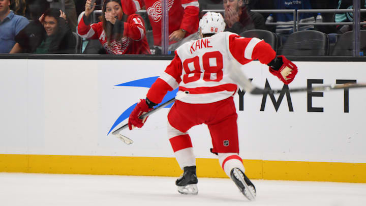 Patrick Kane enters Monday night's game on a four-game point streak.