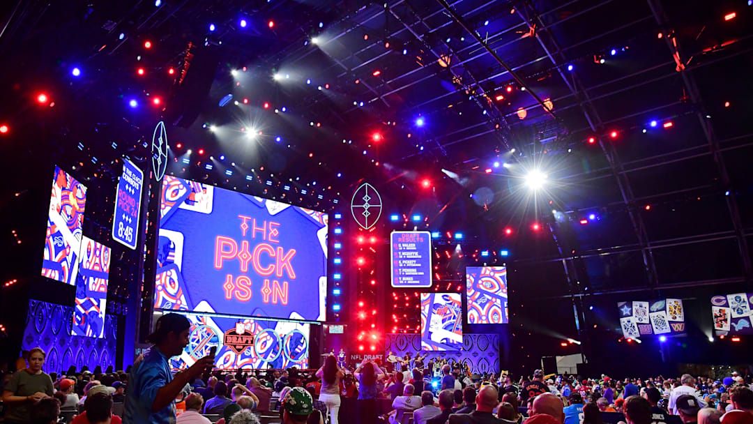 Apr 28, 2022; Las Vegas, NV, USA; A general view while the Dallas Cowboys make their pick during the