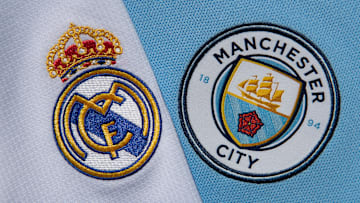The Real Madrid and Manchester City Club Badges