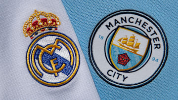 The Real Madrid and Manchester City Club Badges