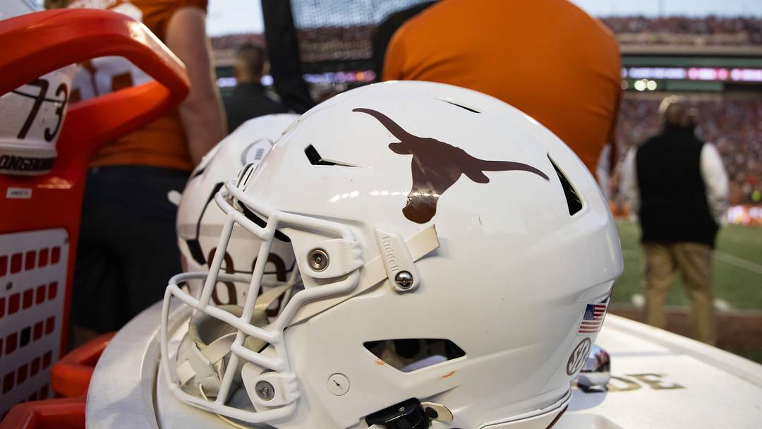 Texas Longhorns helmet during the CFP National playoff first round at Darrell K Royal-Texas Memorial Stadium. 