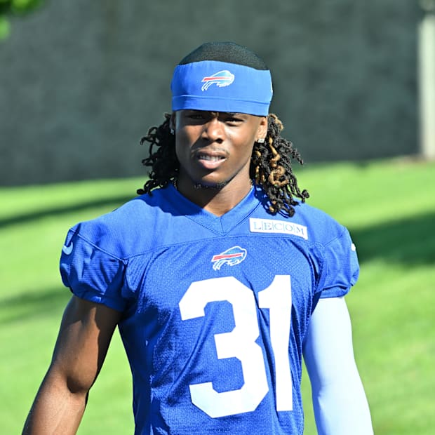 Buffalo Bills rookie cornerback Max Hairston during training camp practice.