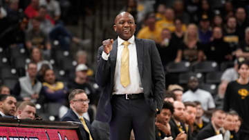 Missouri head coach Dennis Gates celebrates as the Tigers work towards a home victory last season.