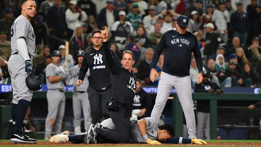 Even after his devastating injury, Cabrera was still thinking about the team.  | Steven Bisig-Imagn Images