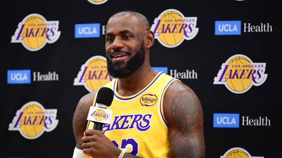  Lakers forward LeBron James during media day.