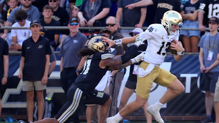 Riley Leonard, Antonio Stevens, Notre Dame Fighting Irish, Purdue Boilermakers