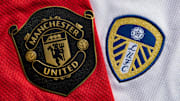 The Manchester United and Leeds United Club Badges...