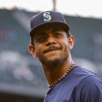 Seattle Mariners center fielder Julio Rodriguez is pictured during a game against the Tampa Bay Rays on Monday at T-Mobile Park.