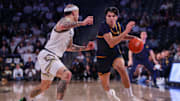 Andrej Stojakovic drives against Georgia Tech