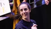 Jul 17, 2024; Arlington, Texas, USA; Indiana Fever guard Caitlin Clark (22) reacts to signing autographs before the game against the Dallas Wings at College Park Center. Mandatory Credit: Kevin Jairaj-Imagn Images