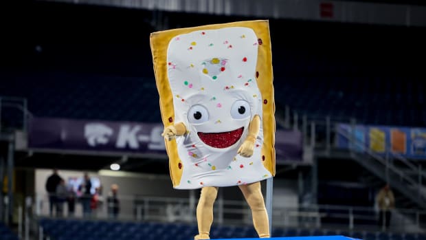 The Pop-Tarts Bowl mascot in 2023