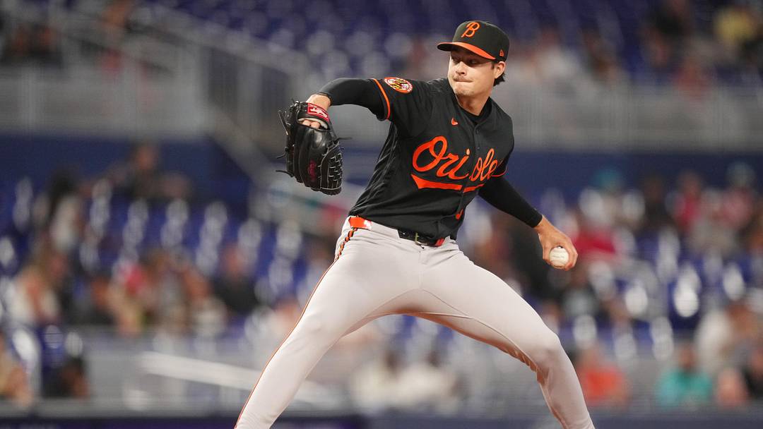 May 7, 2026; Miami, Florida, USA;  Baltimore Orioles pitcher Cade Povich (37) throws in the first inning against the Miami Marlins at loanDepot Park. Mandatory Credit: Jim Rassol-Imagn Images