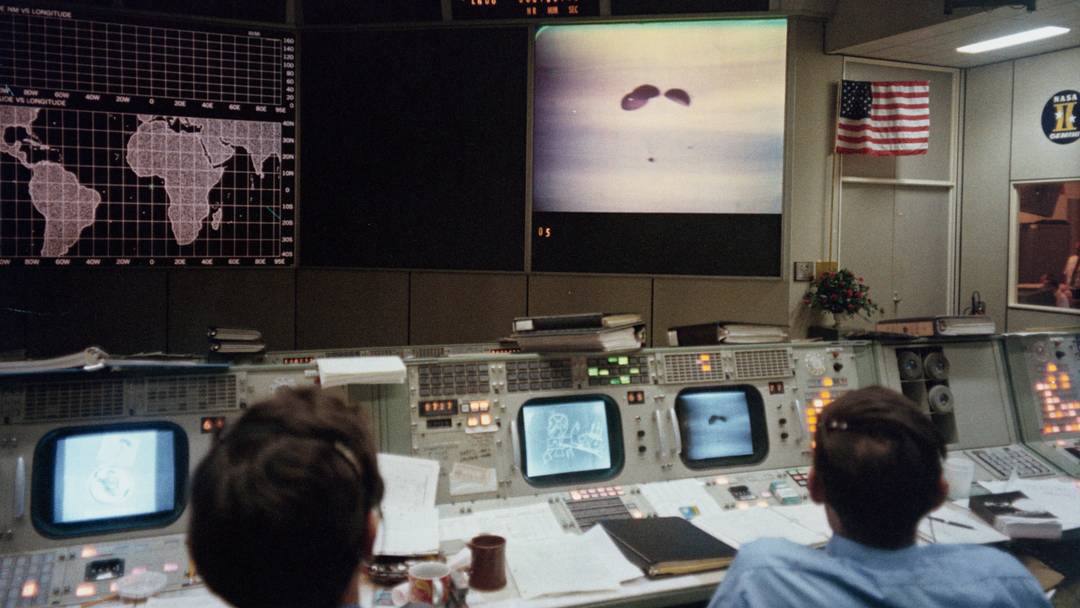 NASA Mission Control during the Apollo 13 crisis in April 1970.