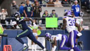 Aug 10, 2023; Seattle, Washington, USA; Seattle Seahawks wide receiver Matt Landers (17) carries the