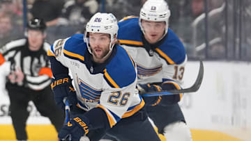 St. Louis Blues 4th line wingers Nathan Walker and Alexey Toropchenko