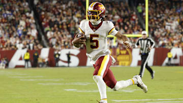 Commanders quarterback Jayden Daniels suffered an injury during the fourth quarter vs. the Seahawks.