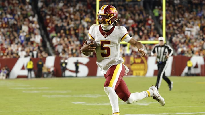 Washington Commanders quarterback Jayden Daniels.